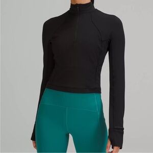 🍋 Lululemon Rulu Running Cropped 1/2 Zip NEW